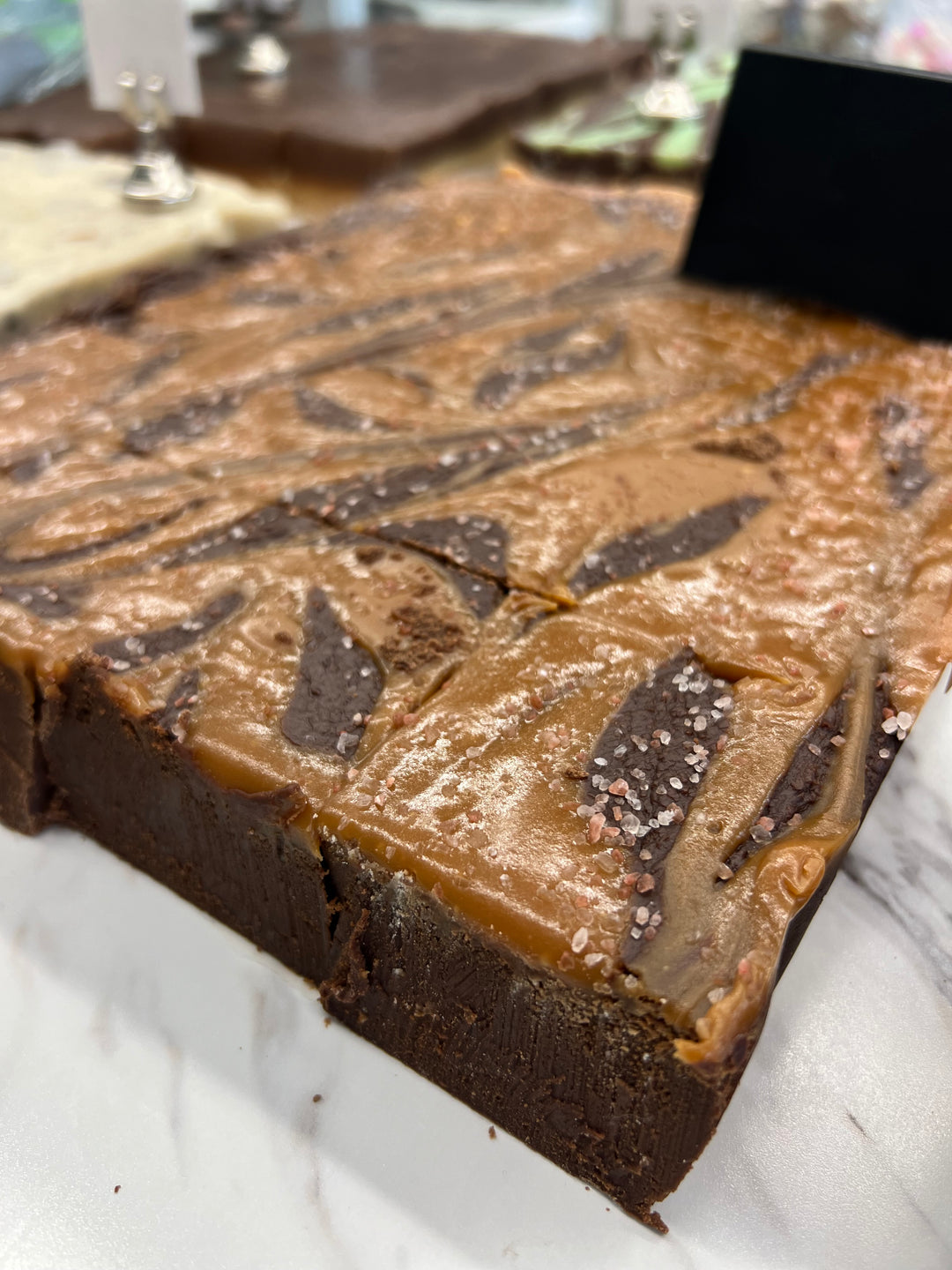 Dark Chocolate Sea Salt Caramel Fudge