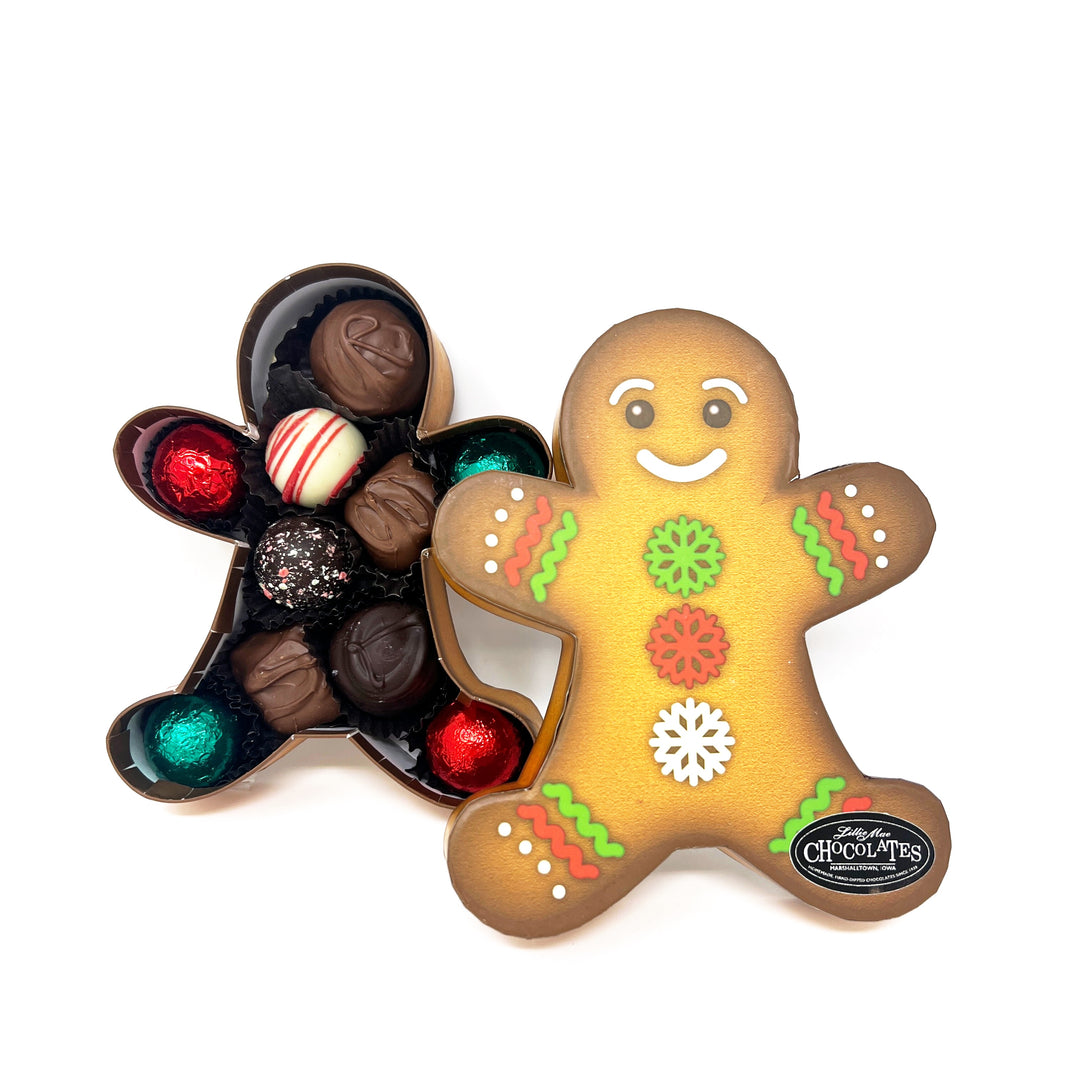 Gingerbread Gift Box - Truffle, Chocolate Covered Caramel, and Cream Assortment