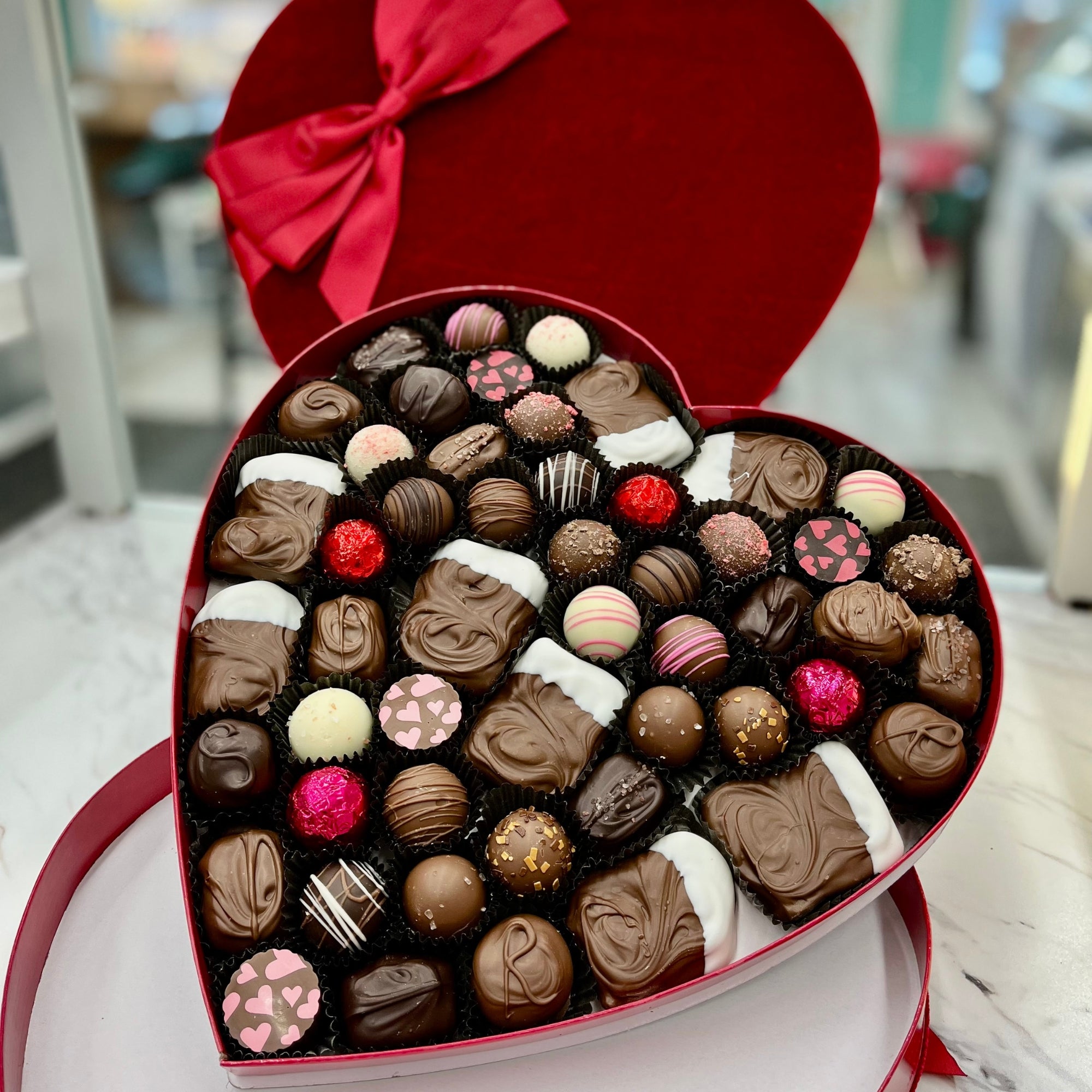 3 Pound Valentine Assorted Chocolate Box – Lillie Mae Chocolates