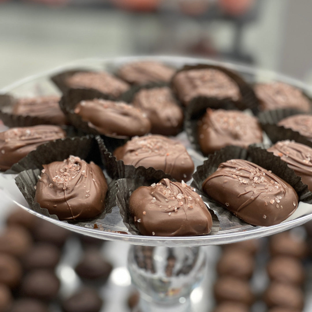 Our buttery soft caramel is dipped in milk chocolate and sprinkled with sea salt