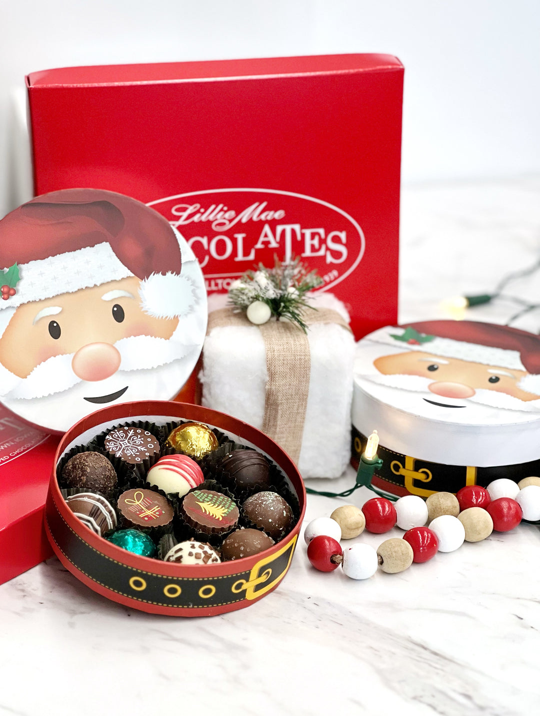 Santa Round Truffle Gift Box