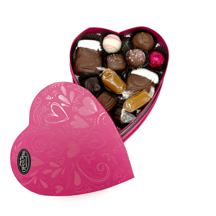 Valentine Pink Heart Deluxe Assortment Gift Box