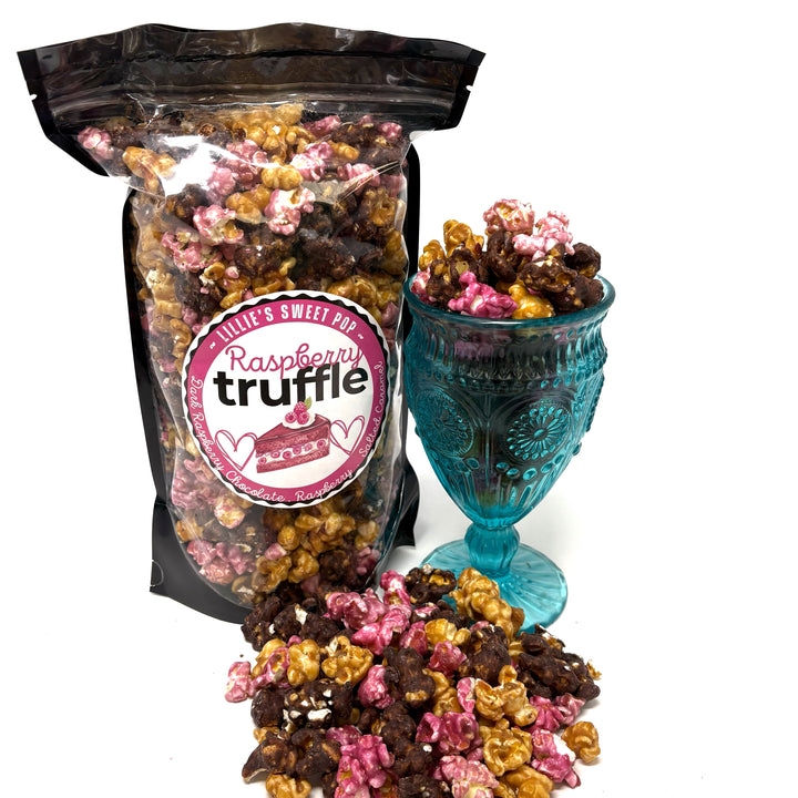 Raspberry Truffle Popcorn