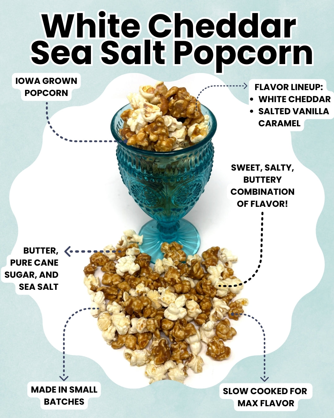 White Cheddar Caramel Mix - Cheddar and Caramel Popcorn