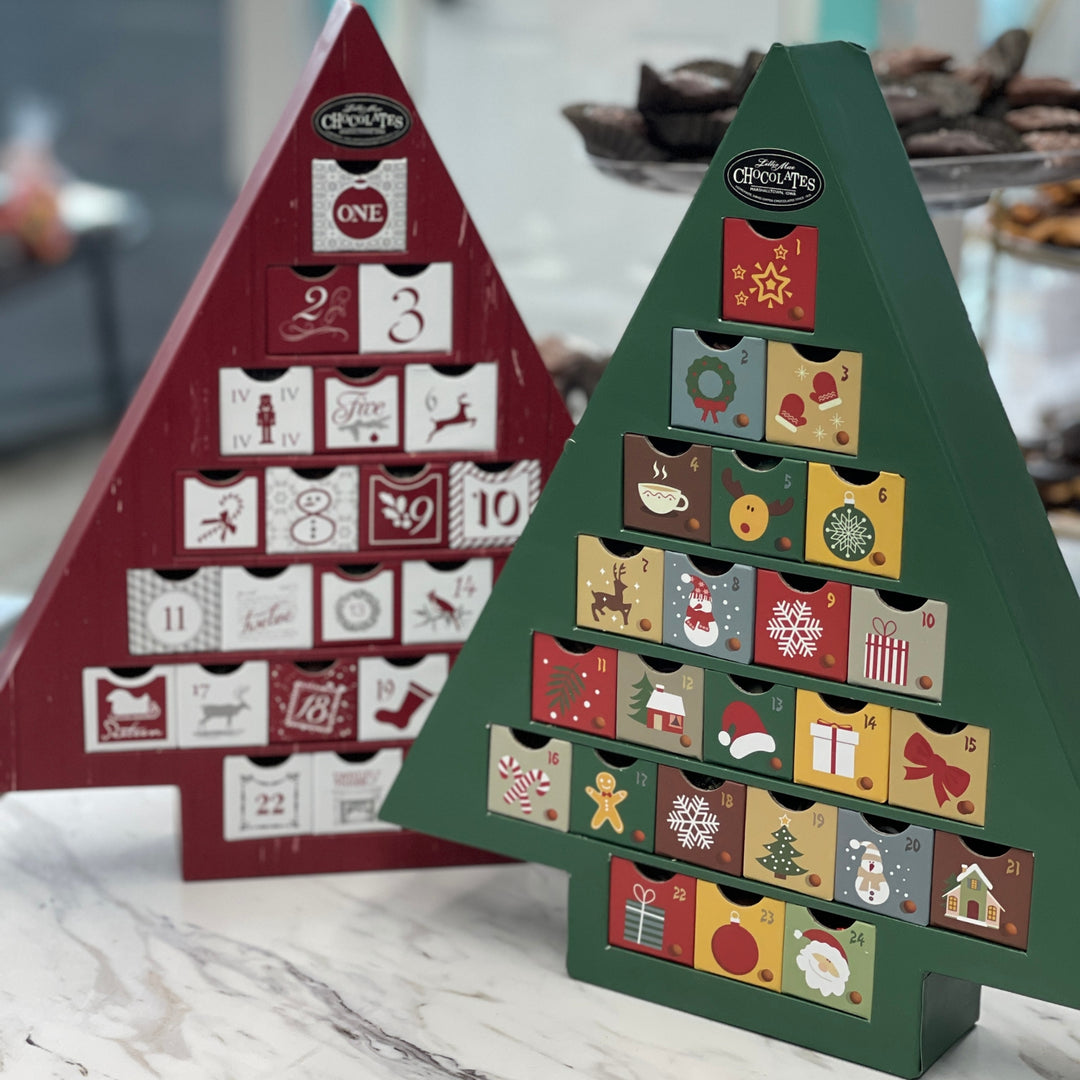 Advent Christmas Tree Calendar - Heirloom Decoration with 24 truffles