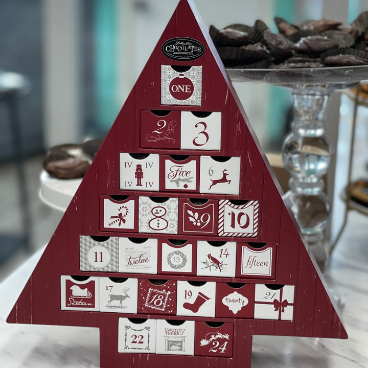 Advent Christmas Tree Calendar - Heirloom Decoration with 24 truffles