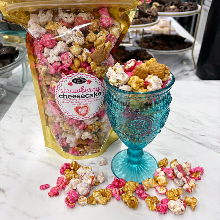 Strawberry Cheesecake Popcorn - Valentine’s