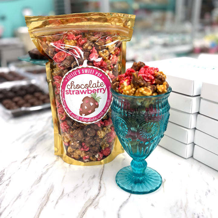 Chocolate Covered Strawberry Popcorn - Valentine’s