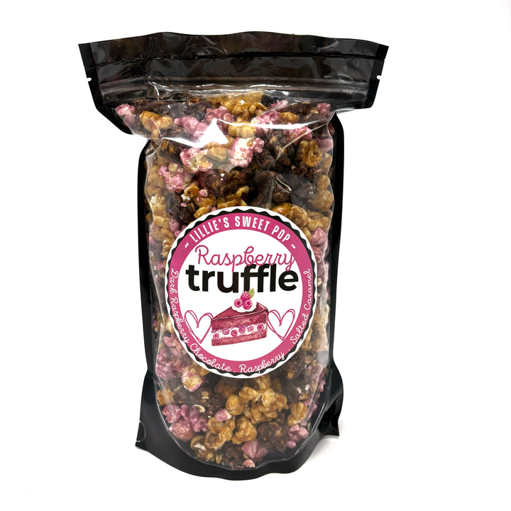 Raspberry Truffle Popcorn