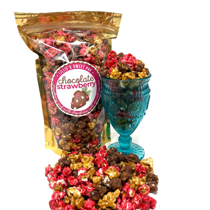 Chocolate Covered Strawberry Popcorn - Valentine’s