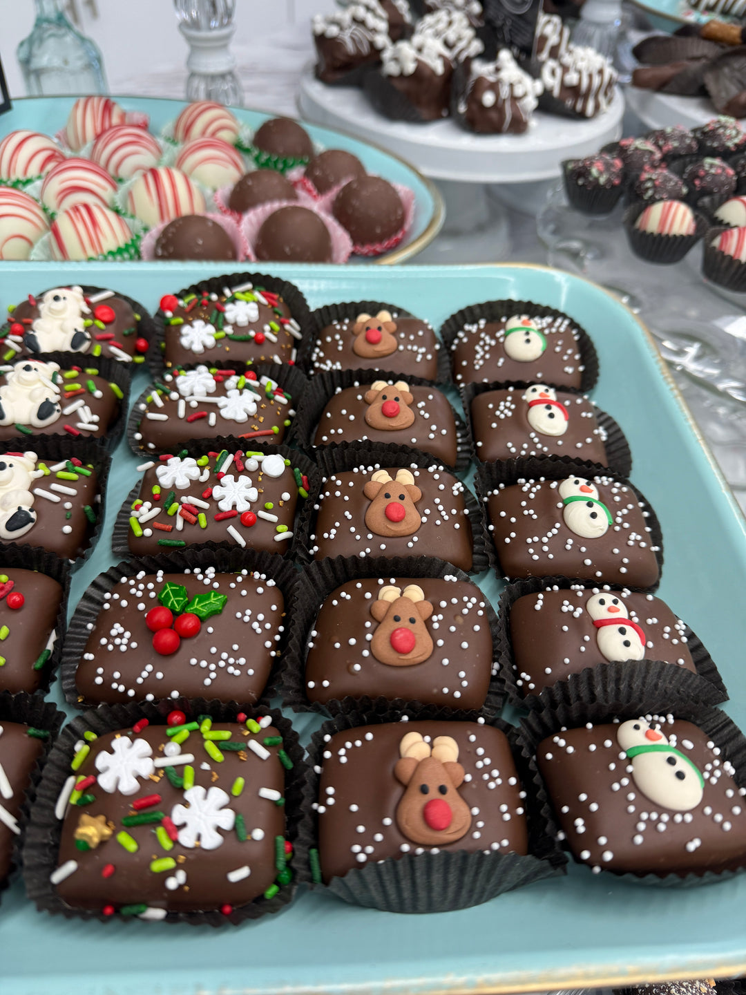 Christmas & winter Chocolate Covered Caramels