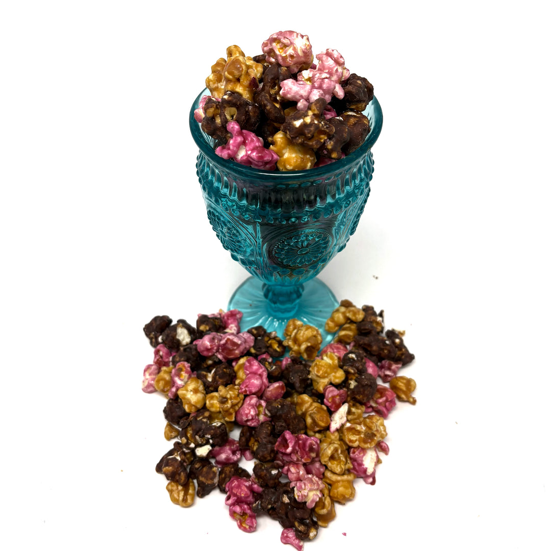 Raspberry Truffle Popcorn