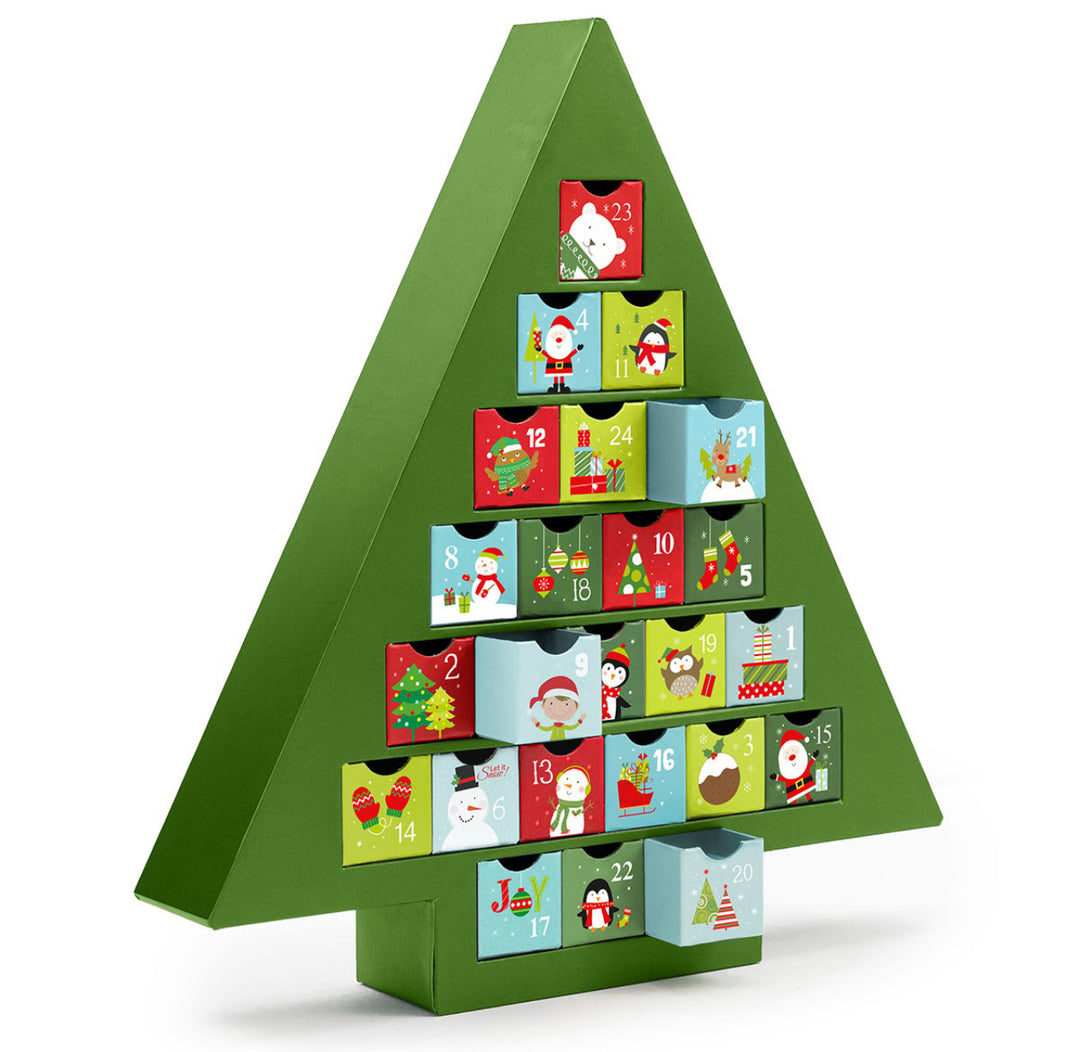 Advent Christmas Tree Calendar - Heirloom Decoration with 24 truffles