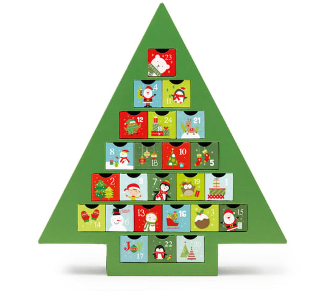 Advent Christmas Tree Calendar - Heirloom Decoration with 24 truffles