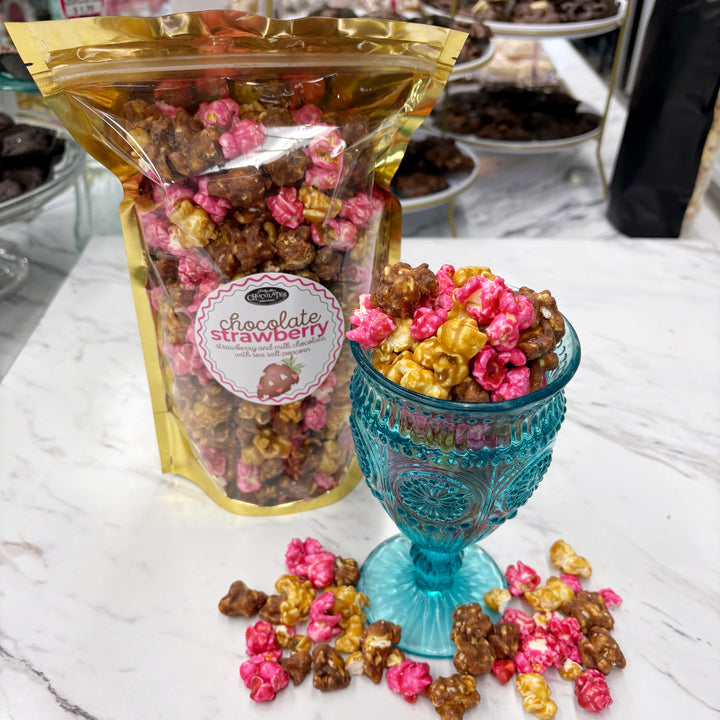 Chocolate Covered Strawberry Popcorn - Valentine’s