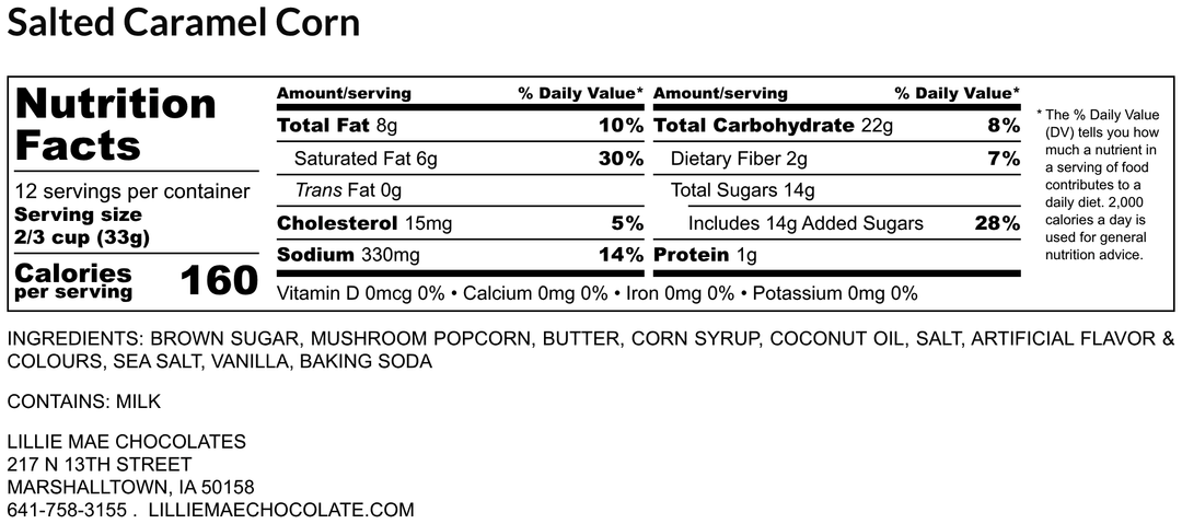 Caramel Crunch Allergens: milk