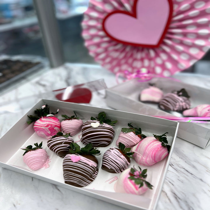 Mother's Day Chocolate Covered Strawberries - Available in Milk, Dark, and Variety (No Shipping)