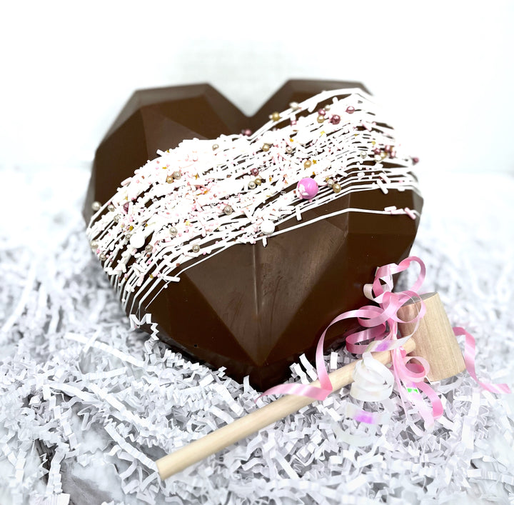 Giant Peanut Butter Truffle Heart for Valentine's Day